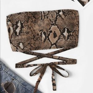 Snake skin print bandeau